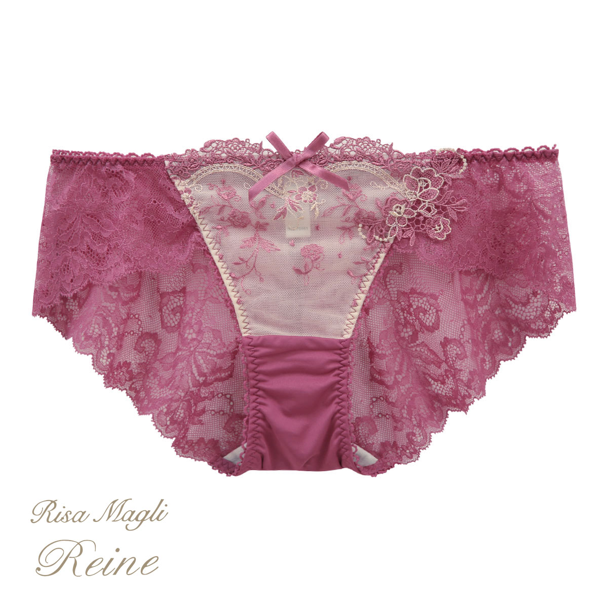 リサマリ Risa Magli レーヌ Reine アリアンナ レース ショーツ 単品(RO-ローズ-M)