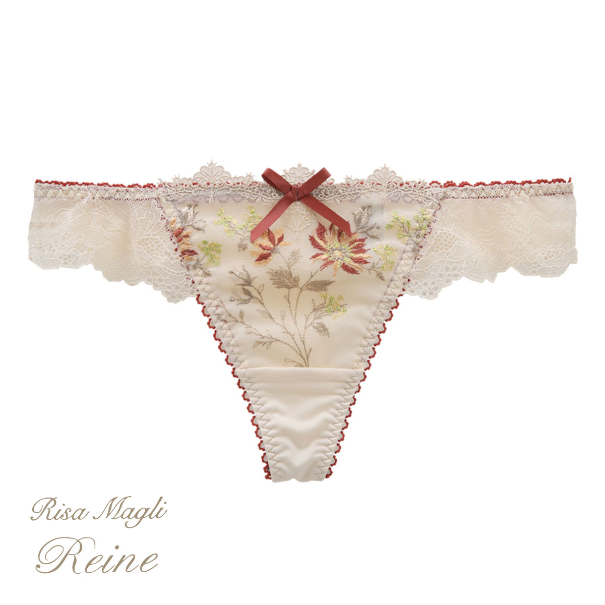 リサマリ Risa Magli レーヌ Reine フレデリカ ショーツ Tバック 単品(BE-ベージュ-M)