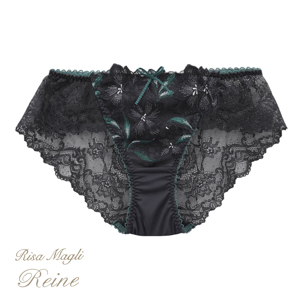リサマリ Risa Magli レーヌ Reine ケリー レースショーツ バックレース 単品(CGY-チャコールグレー-M)