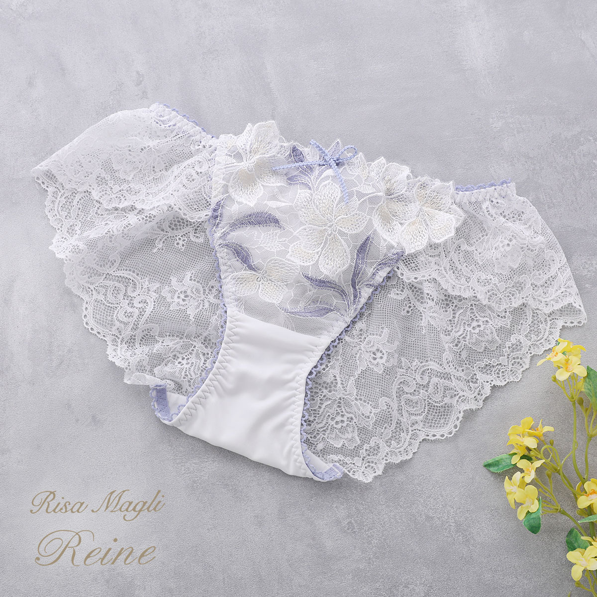 リサマリ Risa Magli レーヌ Reine ケリー レースショーツ バックレース 単品(WH-ホワイト-M)