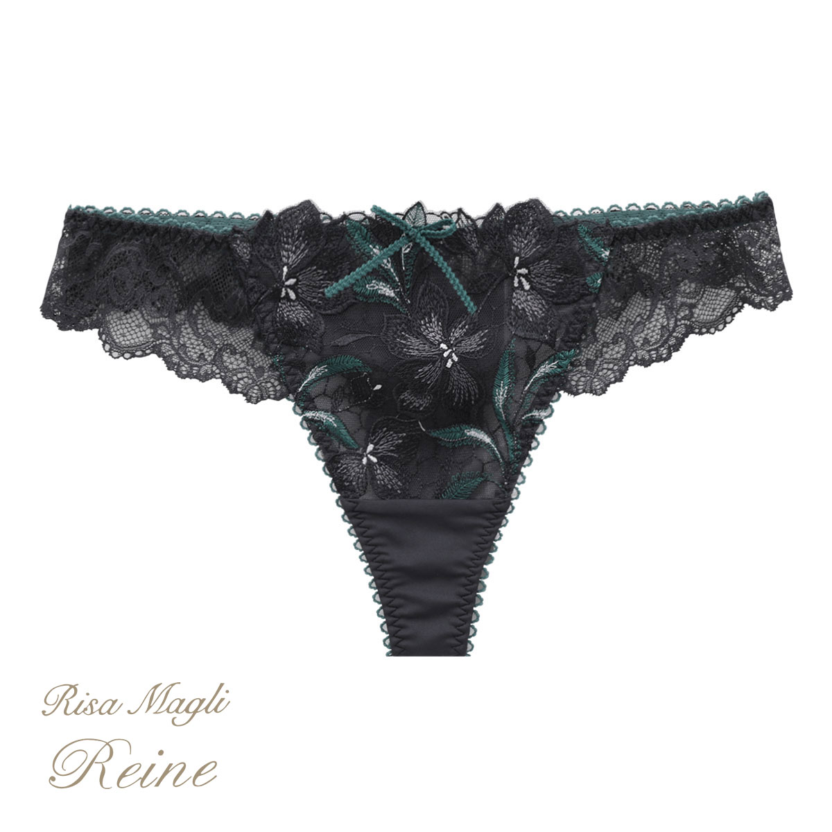 リサマリ Risa Magli レーヌ Reine ケリー Tバックショーツ バックレース 単品(CGY-チャコールグレー-M)