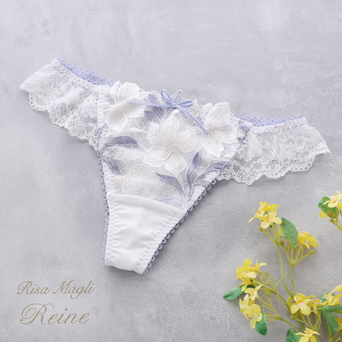 リサマリ Risa Magli レーヌ Reine ケリー Tバックショーツ バックレース 単品(WH-ホワイト-M)