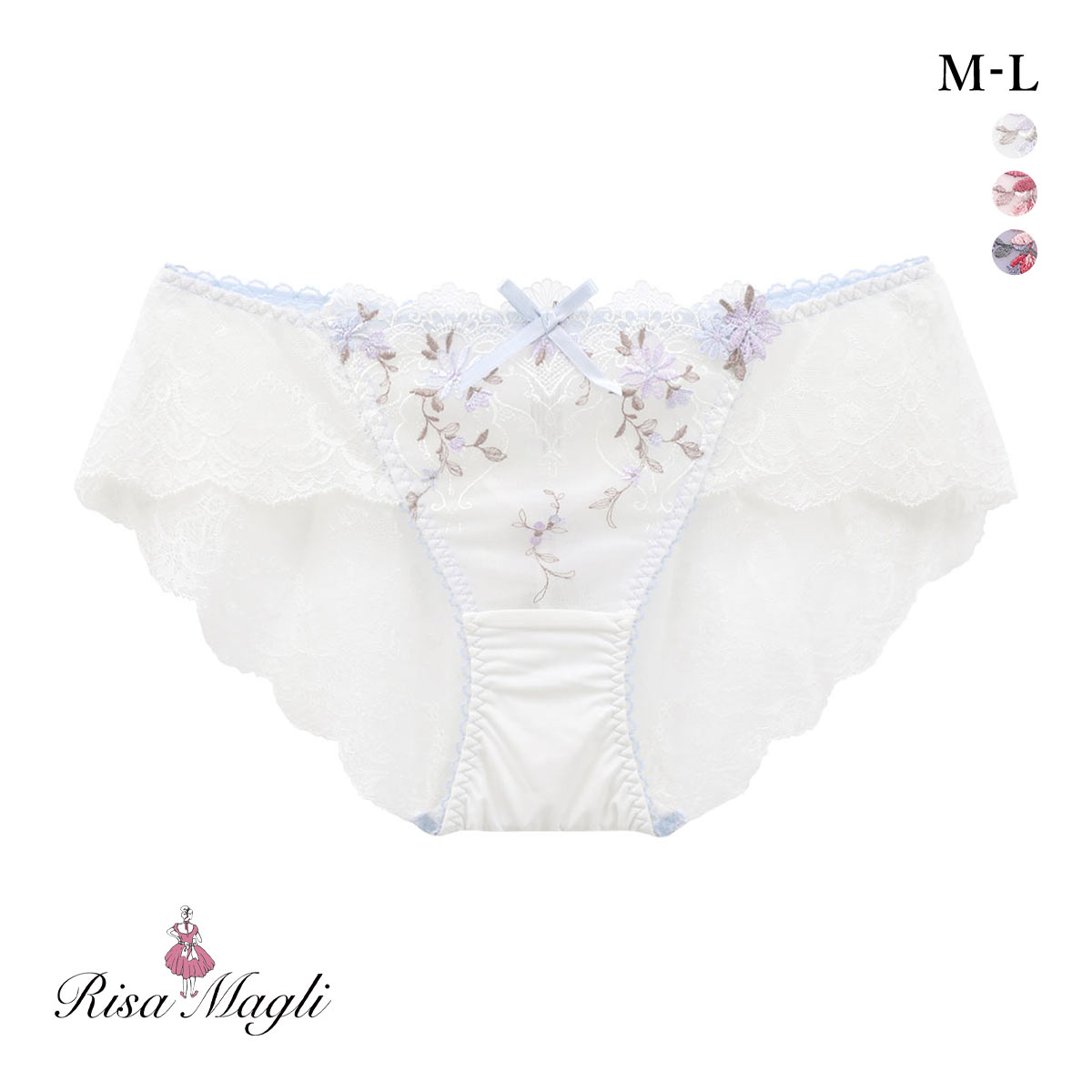 リサマリ フィオナ レースショーツ ショーツ スタンダード バックレース Risa Magli(IV-アイボリー-M)