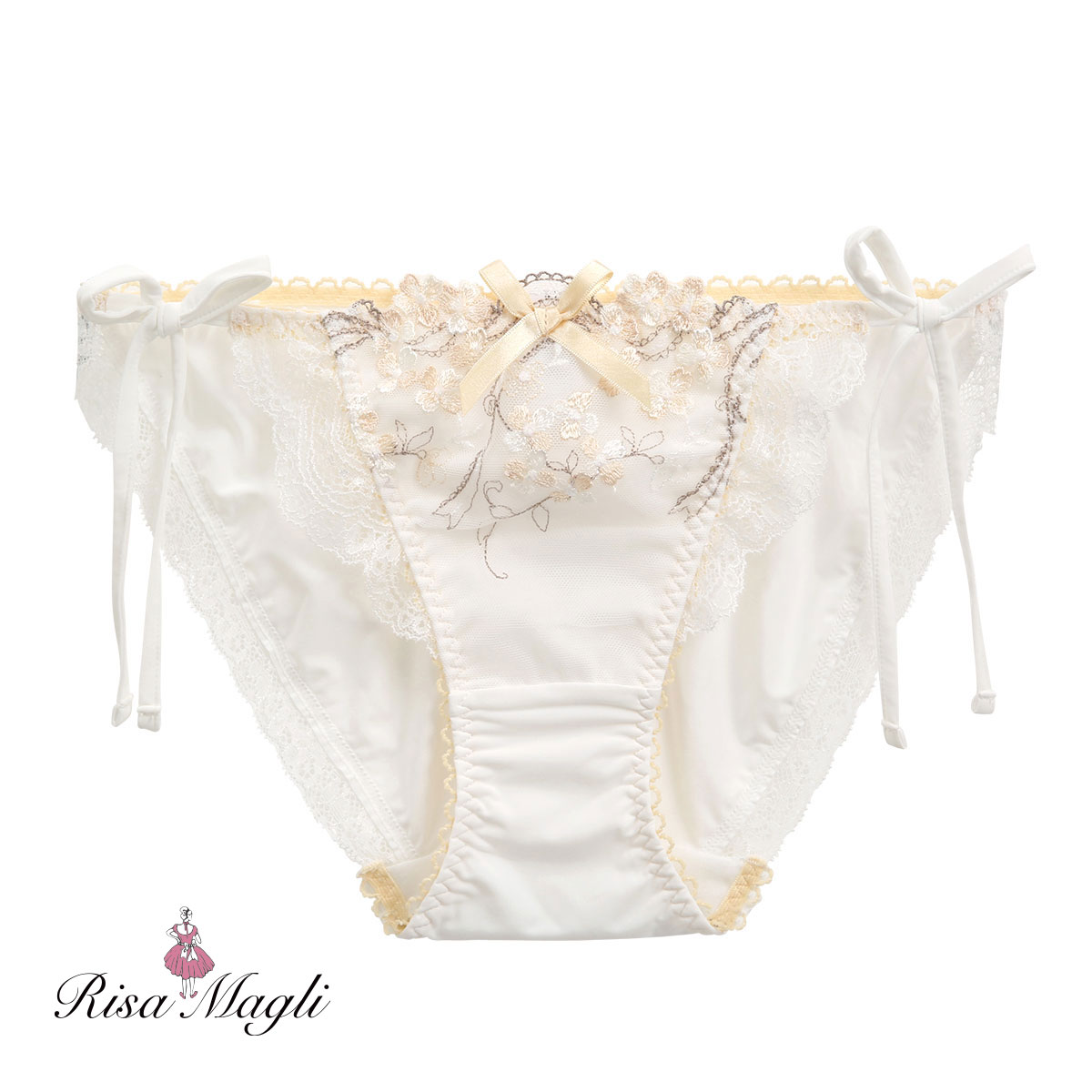 リサマリ Risa Magli クラーラ サイドリボンショーツ ノーマル 単品(CR-クリーム-M)