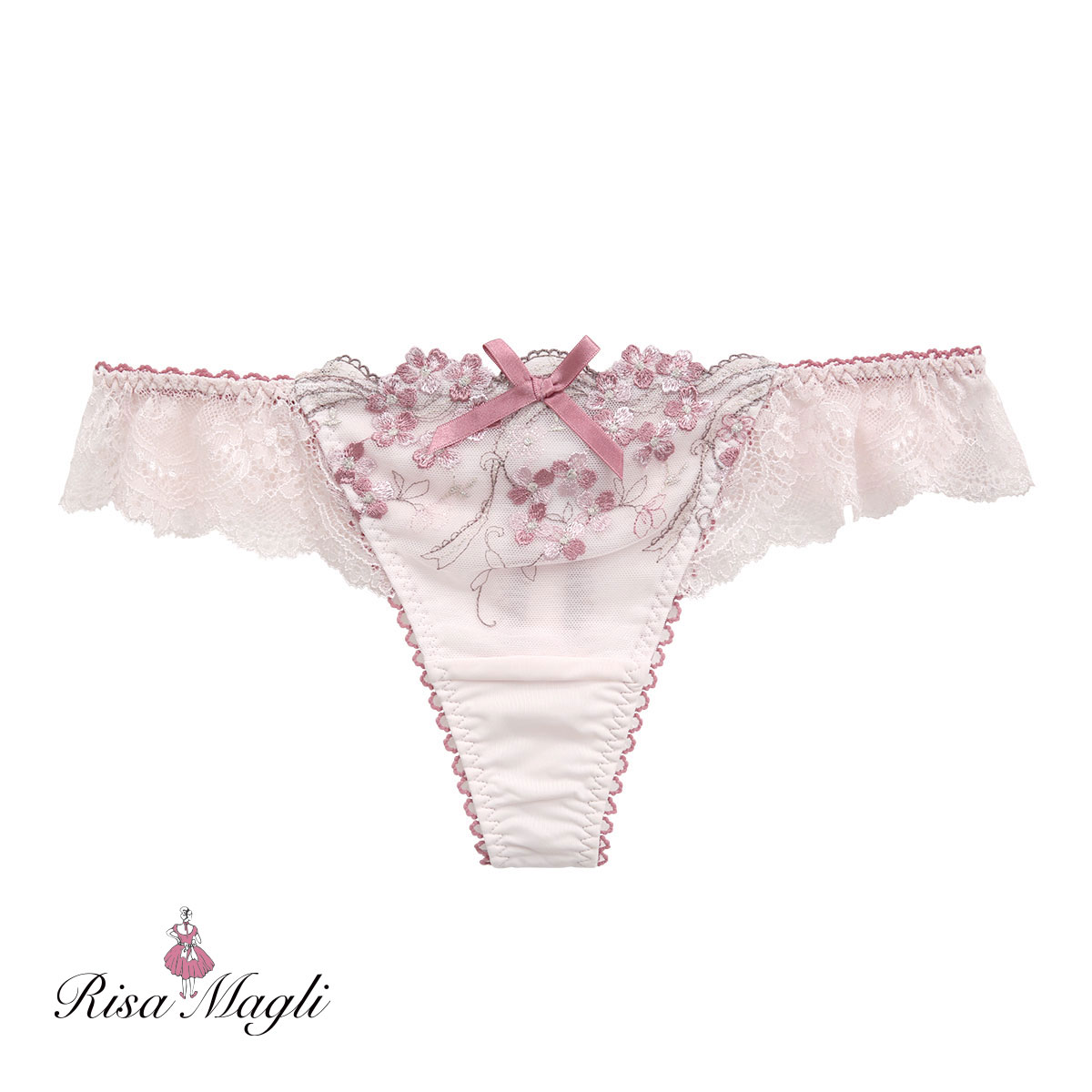 リサマリ Risa Magli クラーラ Tバック ショーツ タンガ ソング ML 単品(PI-ピンク-M)
