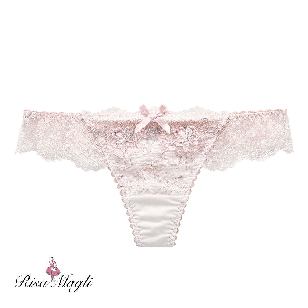 リサマリ Risa Magli マデリン Tバック ショーツ タンガ ソング ML 単品(PI-ピンク-M)