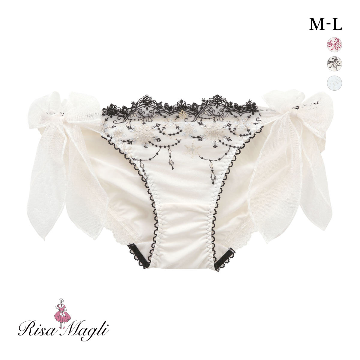 リサマリ グレッタ リボンショーツ サイド紐ショーツ ショーツ Risa Magli(IV-アイボリー-M)