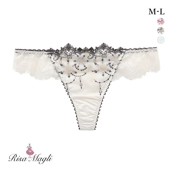 リサマリ グレッタ Tバック ショーツ バックレース タンガ ソング ML Risa Magli