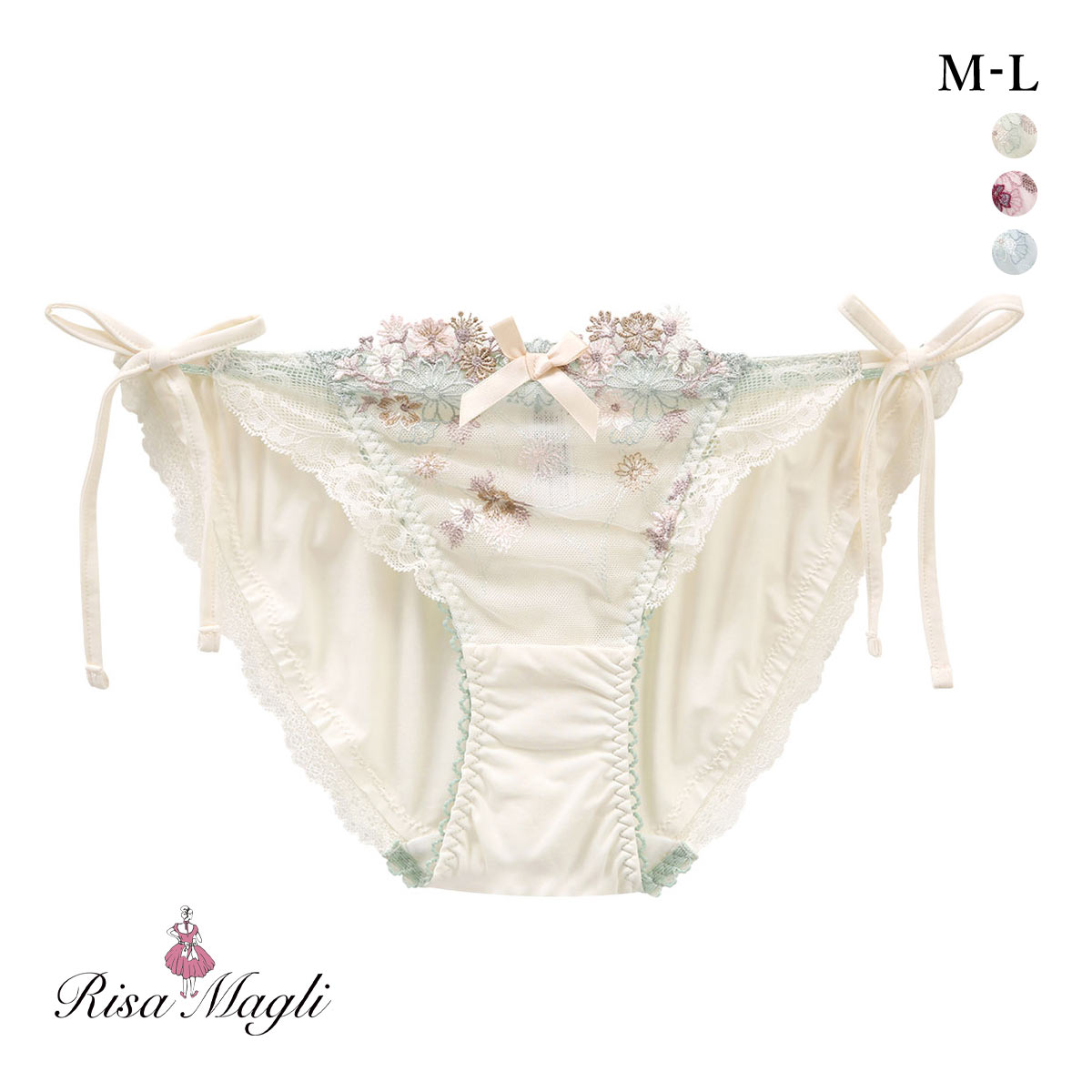 リサマリ アレッタ サイドリボンショーツ Risa Magli(MI-ミント-M)