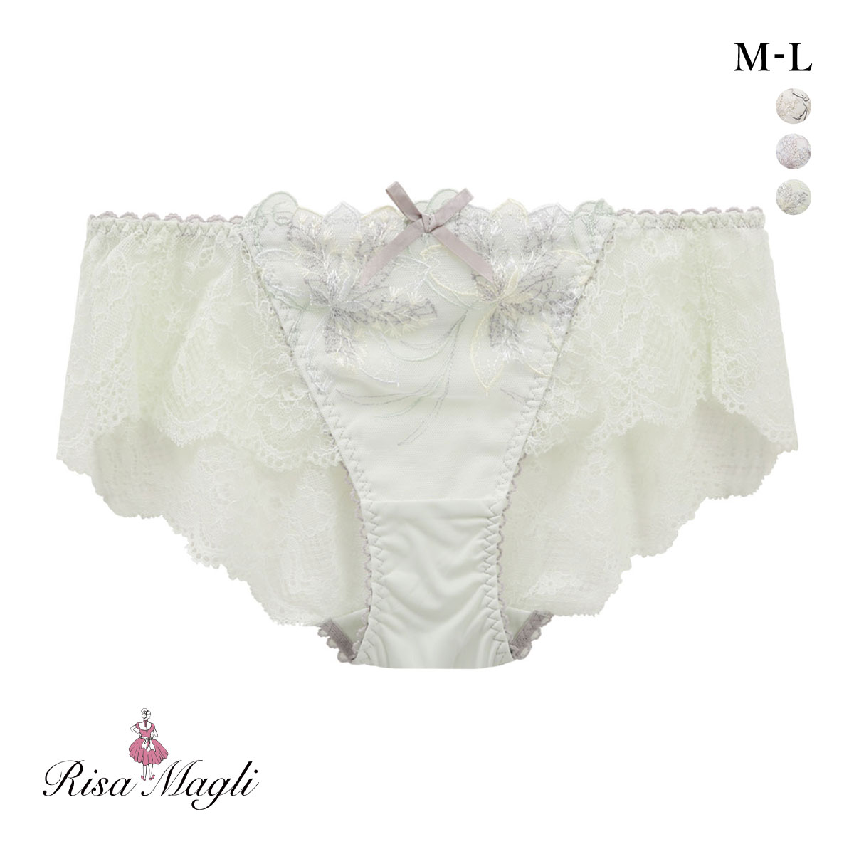 リサマリ ジェシカ レースショーツ スタンダード バックレース Risa Magli(MI-ミント-M)