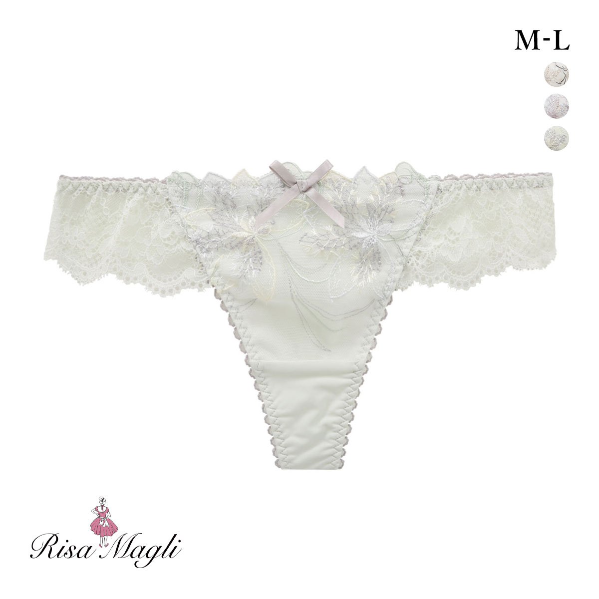 リサマリ ジェシカ Tバック ショーツ タンガ ソング バックレース Risa Magli(MI-ミント-M)