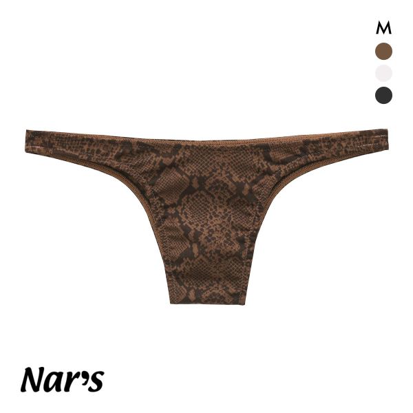 ナルズ パイソン ジェンダーレスビキニ ショーツ M 蛇 巳 ブリーフ フルバック 前とじ シームなし 男女兼用 ユニセックス Nars