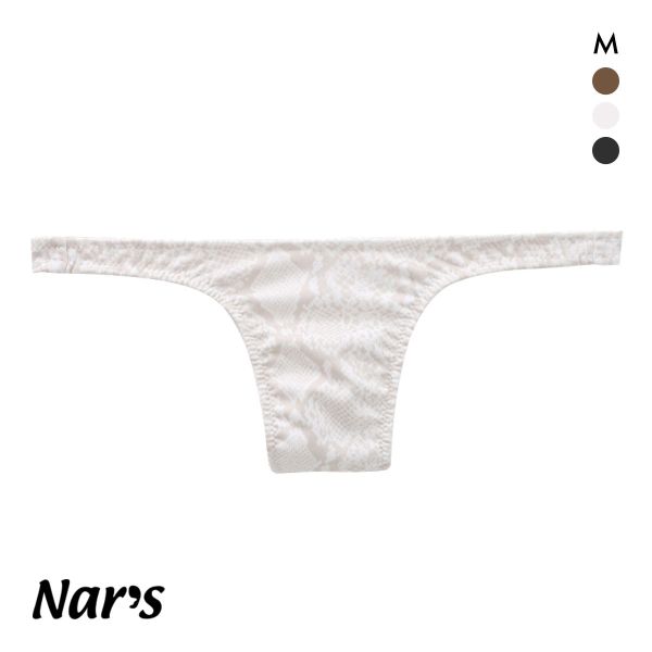 ナルズ パイソン ジェンダーレス Tバックショーツ M 蛇 巳 ビキニ タンガ ソング 前とじ シームなし 男女兼用 ユニセックス Nars