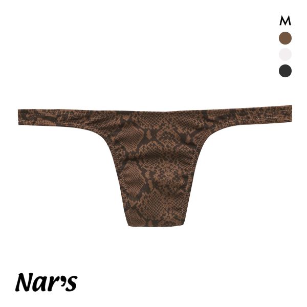 ナルズ パイソン ジェンダーレス Tバックショーツ M 蛇 巳 ビキニ タンガ ソング 前とじ シームなし 男女兼用 ユニセックス Nars