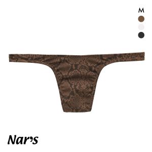 ナルズ パイソン ジェンダーレス Tバックショーツ M 蛇 巳 ビキニ タンガ ソング 前とじ シームなし 男女兼用 ユニセックス Nars