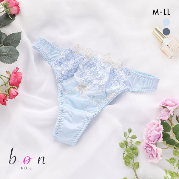 ビーオーエヌ 美胸 脇寄せ バストメイクブラ バラモチーフ シリーズ ショーツ Tバック M L LL 大きいサイズ bon