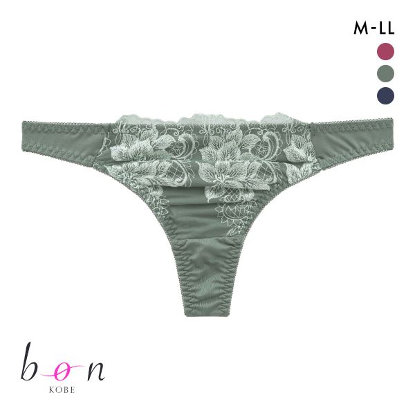 ビーオーエヌ 脇スッキリバストメイク フローラル カシュクール シリーズ ショーツ Tバック M L LL 大きいサイズ bon