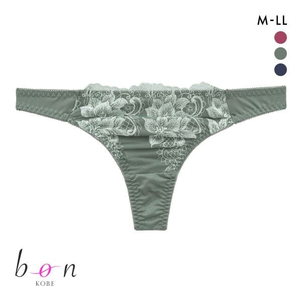 ビーオーエヌ 脇スッキリバストメイク フローラル カシュクール シリーズ ショーツ Tバック M L LL 大きいサイズ bon