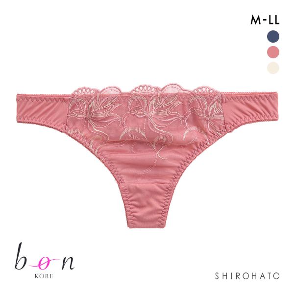 ビーオーエヌ 脇スッキリバストメイクブラ カシュクール フラワーレース シリーズ ショーツ Tバック M L LL 単品 大きいサイズ