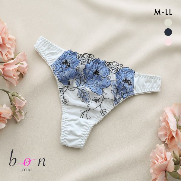 ビーオーエヌ 脇スッキリバストメイクブラ 花柄 カシュクール シリーズ ショーツ Tバック M L LL 大きいサイズ