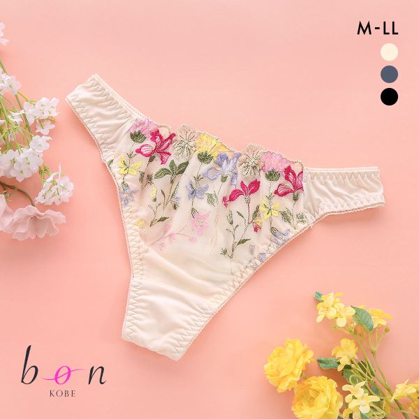 ビーオーエヌ 脇細見え 胸元リッチ シュッとRich ボタニカル シリーズ ショーツ Tバック M L LL 大きいサイズ