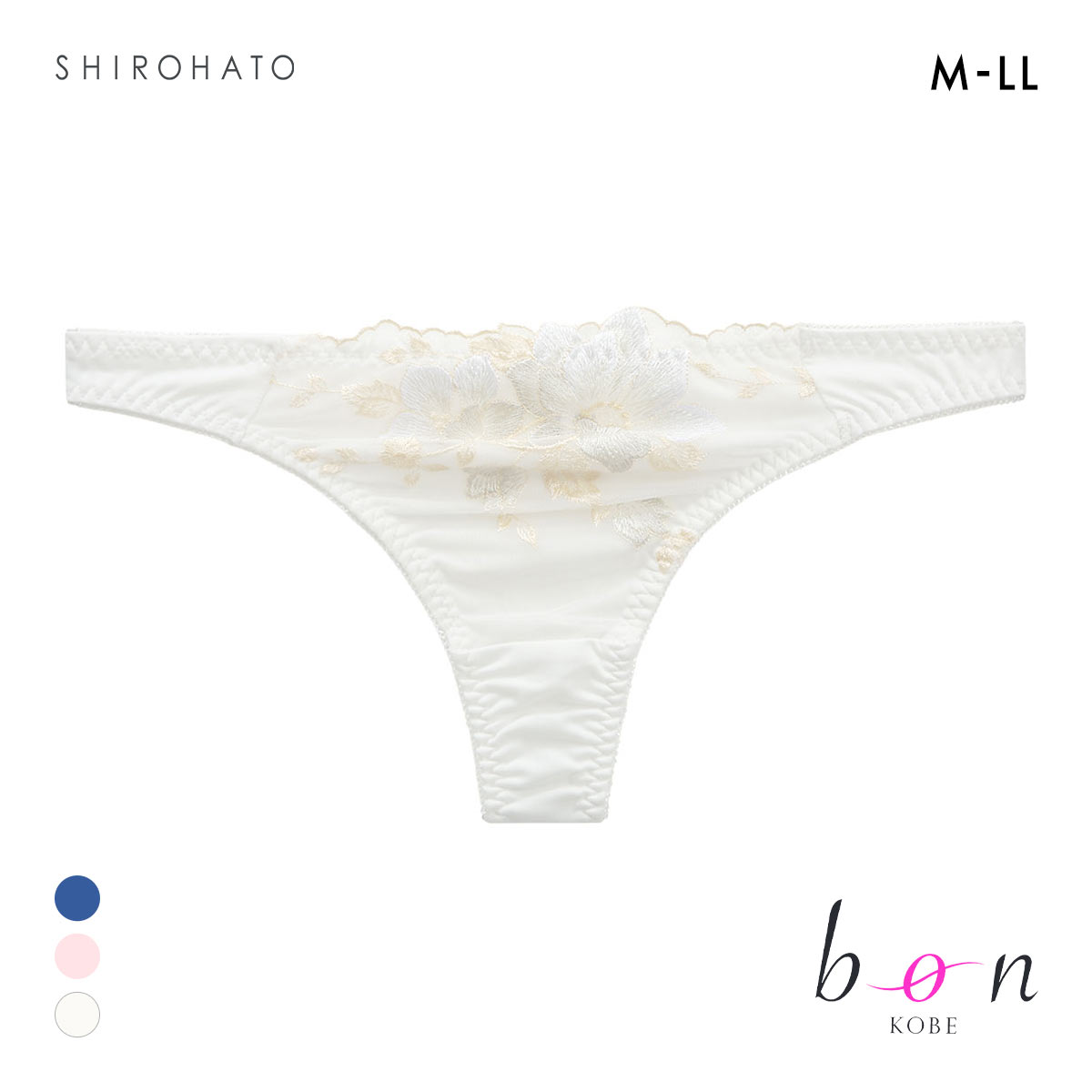 ビーオーエヌ ペールフラワー シリーズ ショーツ Tバック M L LL 単品 大きいサイズ bon(OW-オフホワイト-M)