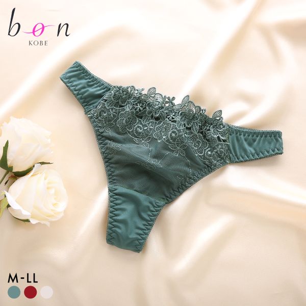ビーオーエヌ ボリュームフラワー カシュクール シリーズ ショーツ Tバック M L LL 単品 大きいサイズ バックレース bon