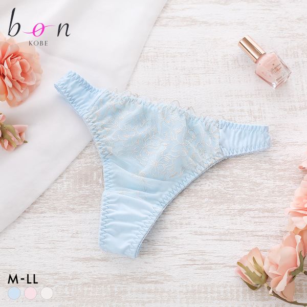 ビーオーエヌ 大輪のバラ シリーズ ショーツ Tバック M L LL 単品 大きいサイズ バックレース bon
