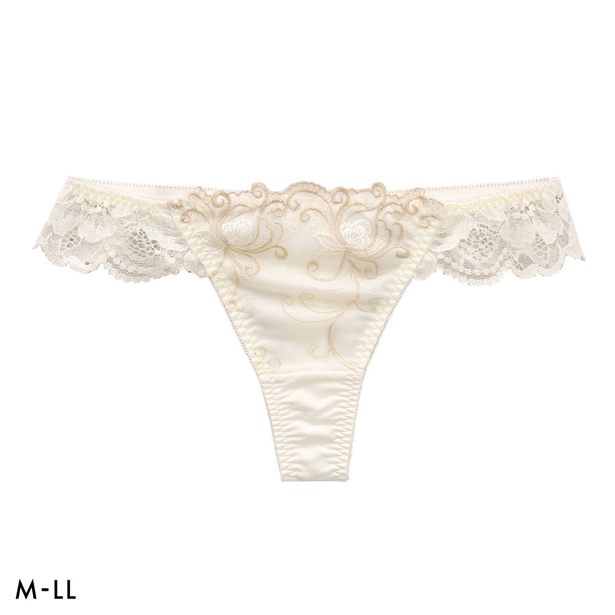 ビーオーエヌ エフォートレスフラワー シリーズ Tバック ショーツ M L LL 大きいサイズ bon 下着(IV-アイボリー-M)