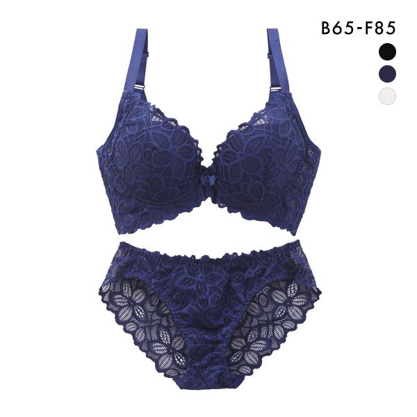 大花総レース ブラジャー ショーツ セット 超脇高 脇肉