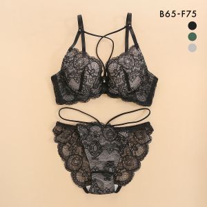 オールレース ヌーディーコード ブラジャー ショーツ セット BCDEF 大きいサイズ バックレース 総レース