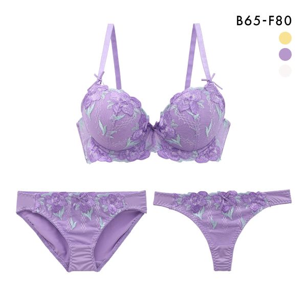 ロイヤルローズ ブラジャー ショーツ セット Tバック 3点セット BCDEF 大きいサイズ