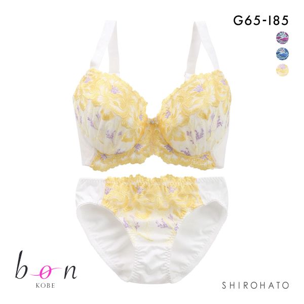 ビーオーエヌ bon サイドスムージング エレガントエンブ シリーズ ブラジャー ショーツ セット GHI 大きいサイズ 脇すっきり 脇高 脇肉