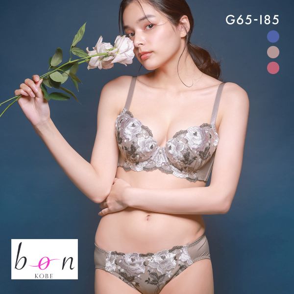 ビーオーエヌ bon 美胸 脇寄せ バストメイクブラ ブリリアントローズ レース ブラジャー ショーツ セット GHI