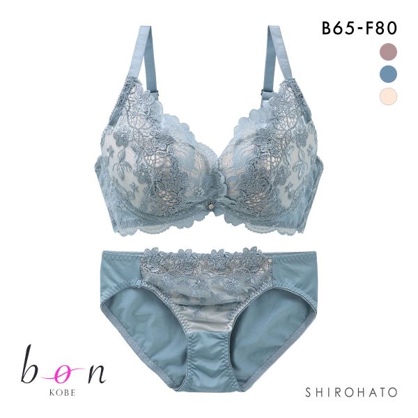 ビーオーエヌ bon 脇スッキリバストメイクブラ ケミカルフラワー カシュクール シリーズ 脇高 ブラジャー ショーツ セット BCDEF 脇肉