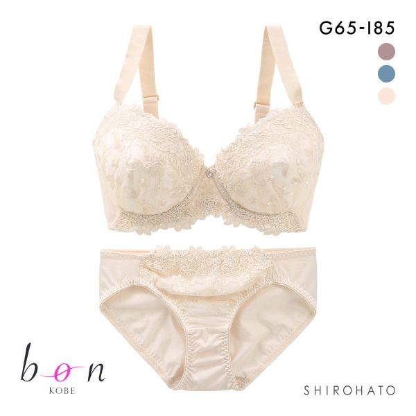 ビーオーエヌ bon 脇スッキリバストメイクブラ ケミカルフラワー カシュクール シリーズ 脇高 ブラジャー ショーツ セット GHI 大きいサイズ 脇すっきり 脇肉