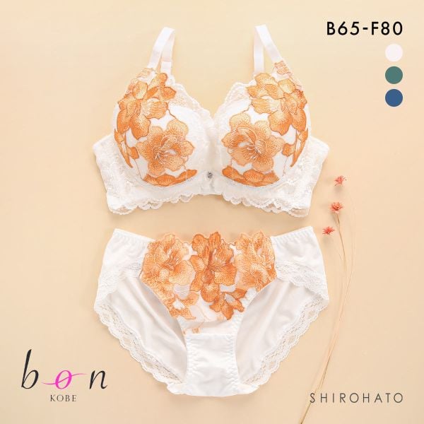 ビーオーエヌ bon 脇スッキリバストメイクブラ アイランド フラワー カシュクール シリーズ 脇高 ブラジャー ショーツ セット BCDEF 脇肉