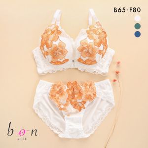 ビーオーエヌ bon 脇スッキリバストメイクブラ アイランド フラワー カシュクール シリーズ 脇高 ブラジャー ショーツ セット BCDEF 脇肉