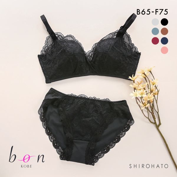 ビーオーエヌ bon 脇高ノンワイヤーブラ とろRich シリーズ ブラジャー ショーツ セット BCDEF 脇肉