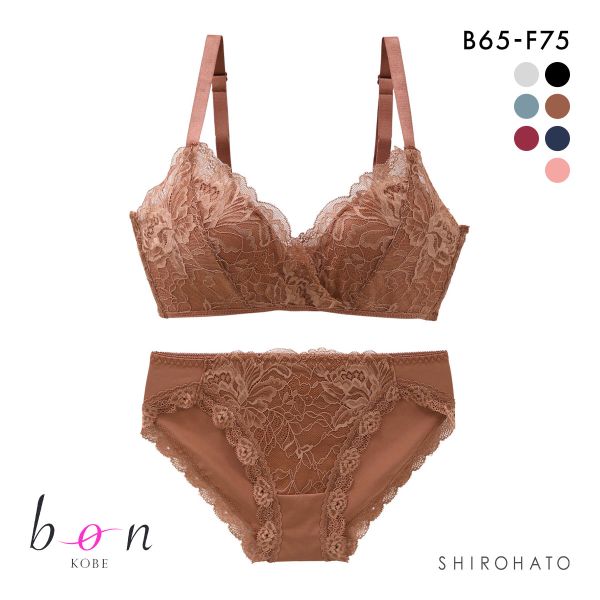 ビーオーエヌ bon 脇高ノンワイヤーブラ とろRich シリーズ ブラジャー ショーツ セット BCDEF 脇肉