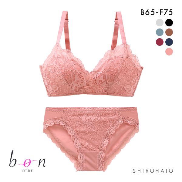 ビーオーエヌ bon 脇高ノンワイヤーブラ とろRich シリーズ ブラジャー ショーツ セット BCDEF 脇肉