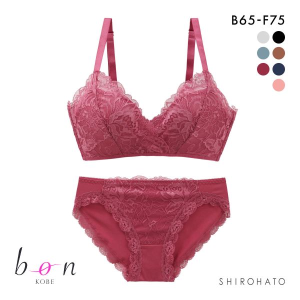 ビーオーエヌ bon 脇高ノンワイヤーブラ とろRich シリーズ ブラジャー ショーツ セット BCDEF 脇肉