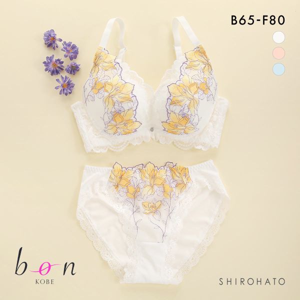 ビーオーエヌ bon 脇スッキリバストメイクブラ カシュクール アイランドフラワー シリーズ 脇高 ブラジャー ショーツ セット BCDEF 脇肉