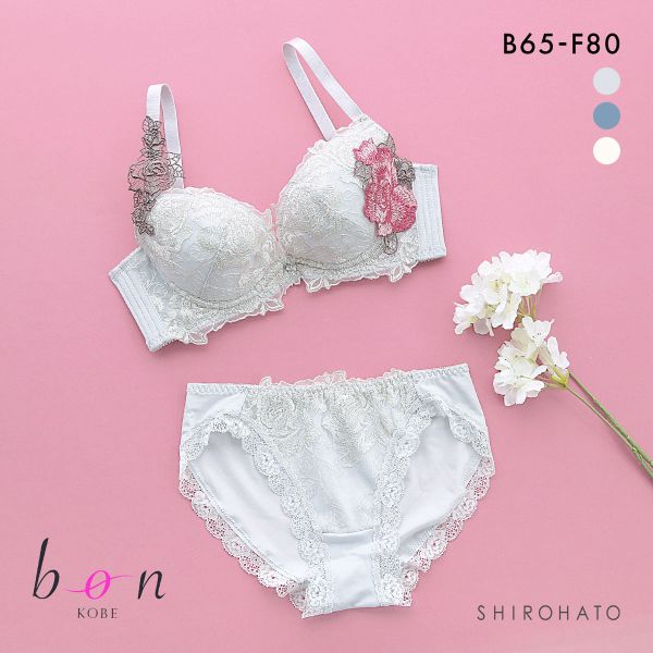 ビーオーエヌ bon 美胸 脇寄せ バストメイクブラ バラモチーフ シリーズ ブラジャー ショーツ セット BCDEF 脇すっきり 脇高 脇肉