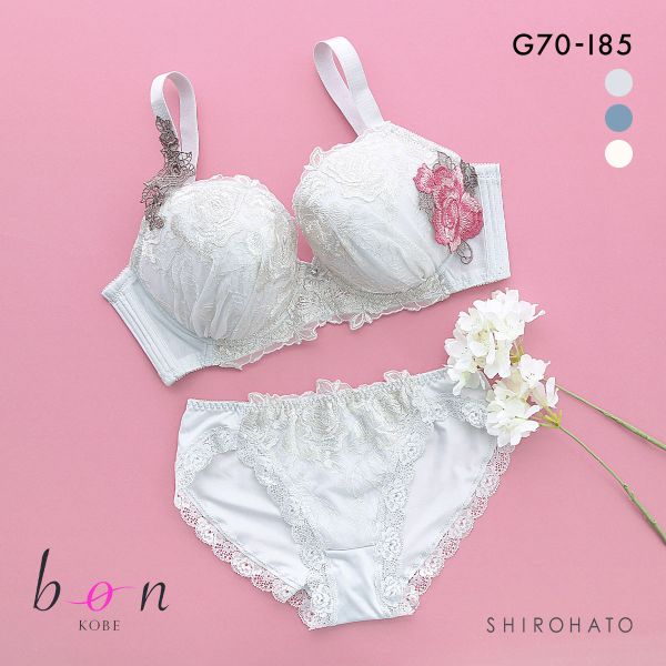 ビーオーエヌ bon 美胸 脇寄せ バストメイクブラ バラモチーフ シリーズ ブラジャー ショーツ セット GHI 脇すっきり 脇高 脇肉