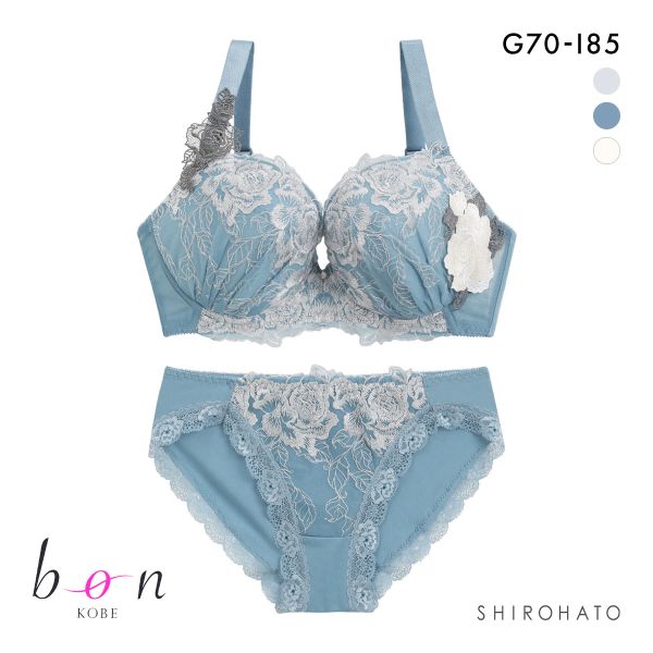 ビーオーエヌ bon 美胸 脇寄せ バストメイクブラ バラモチーフ シリーズ ブラジャー ショーツ セット GHI 脇すっきり 脇高 脇肉