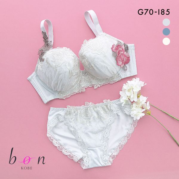 ビーオーエヌ bon 美胸 脇寄せ バストメイクブラ バラモチーフ シリーズ ブラジャー ショーツ セット GHI 脇すっきり 脇高 脇肉