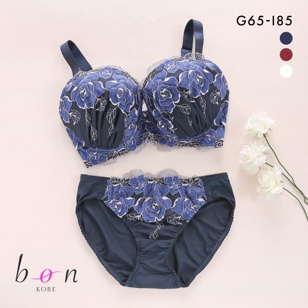 30%OFF ビーオーエヌ bon 美胸 脇寄せ バストメイクブラ 大輪のバラ柄レース シリーズ ブラジャー ショーツ セット GHI 脇すっきり 脇高 30%OFF ビーオーエヌ bon 美胸 脇寄せ バストメイクブラ 大輪のバラ柄レース シリーズ ブラジャー ショーツ セット GHI 脇すっきり 脇高