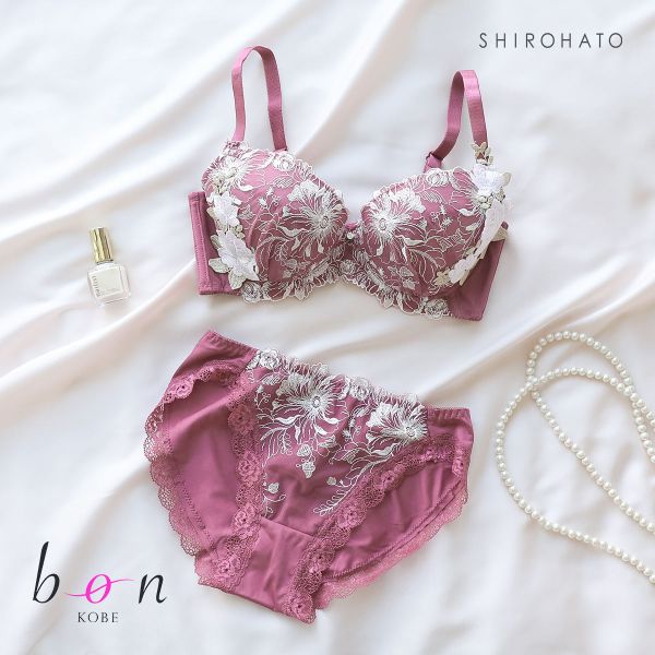 ビーオーエヌ bon 美胸 脇寄せ バストメイクブラ バラモチーフ シリーズ ブラジャー ショーツ セット BCDEF 脇すっきり 脇高 脇肉