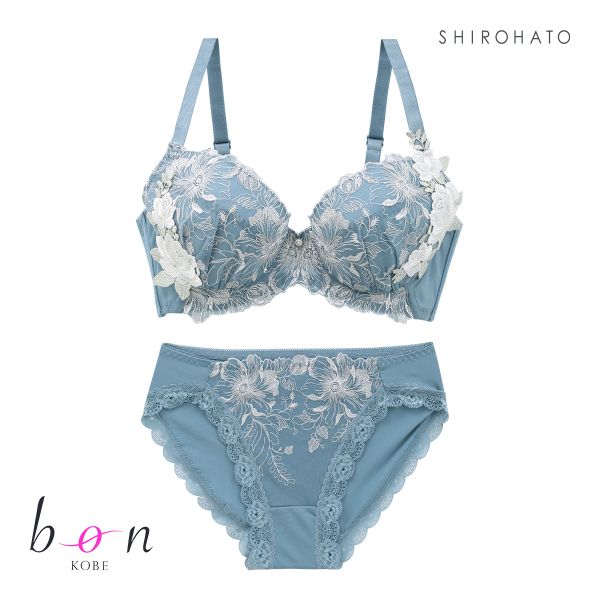 ビーオーエヌ bon 美胸 脇寄せ バストメイクブラ バラモチーフ シリーズ ブラジャー ショーツ セット BCDEF 脇すっきり 脇高 脇肉